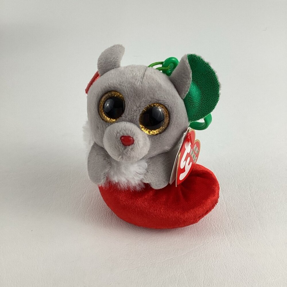Ty Beanie Boos Mac Bundles Flakes Christmas Mouse 9" Plush Stuffed Toy Lot TAGS - Picture 11 of 13